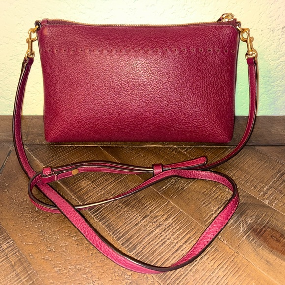 SOLD UNLISTED - 
Tory Burch Burgundy Leather Crossbody Bag - Picture 5 of 10